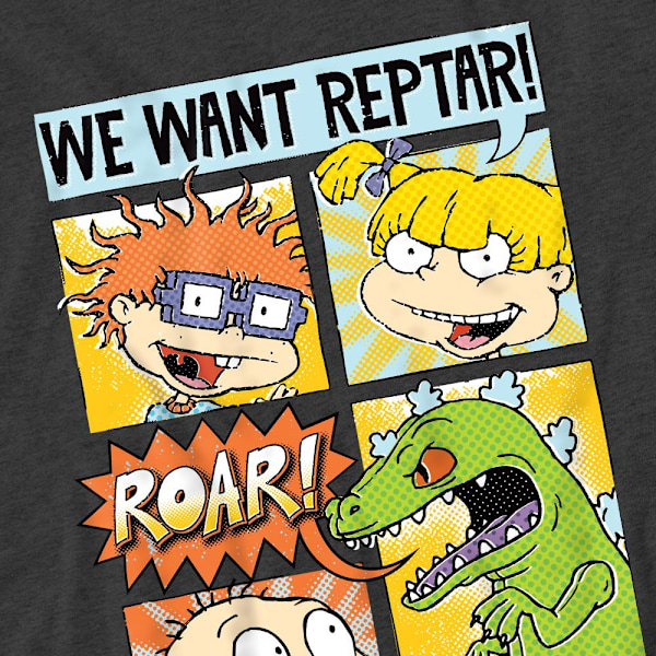 Rugrats Unisex Vuxen Vi Vill Ha Reptar! Serietidnings-T-shirt L Gråmelerad Charcoal L