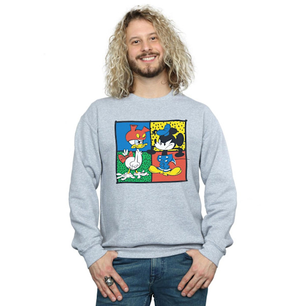 Disney Herr Mickey Mouse Donald Kläder Byt Sweatshirt 4XL Spo Sports Grey 4XL