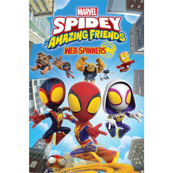 Spidey And His Amazing Friends Maxi Pappersaffisch 91,5cm x 61cm Multicoloured 91.5cm x 61cm
