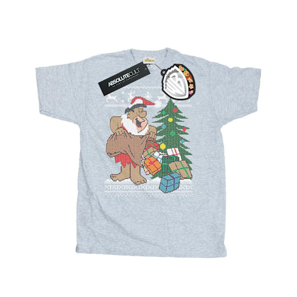 The Flintstones Herr Jul Fair Isle T-shirt M Sports Grey Sports Grey M