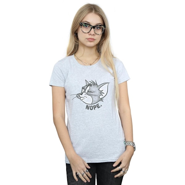 Tom And Jerry Dam/Damer Nope Face Bomull T-shirt L Sports G Sports Grey L