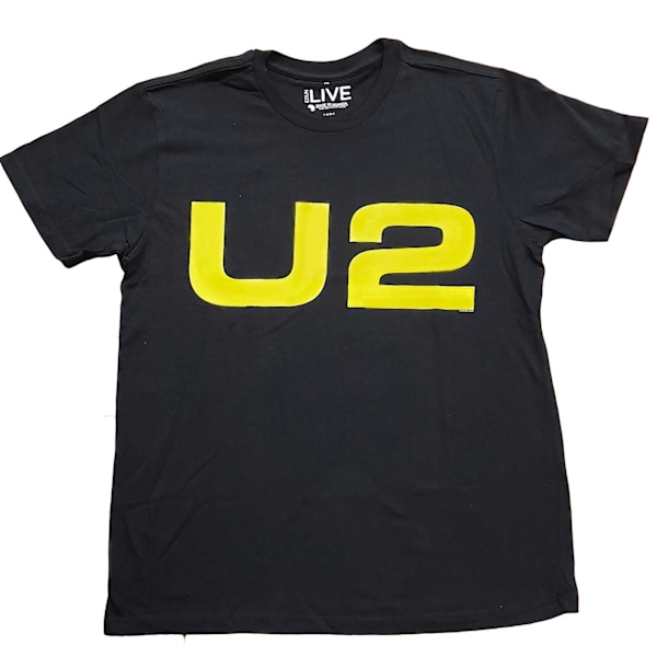 U2 Unisex Vuxen 2018 Baktryck Bomull Logotyp T-shirt XXL Svart Black XXL