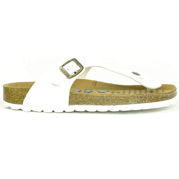 Sanosan Dam/Dam Siete Lunas Geneve Lädersandaler 7 UK W White/Brown 7 UK
