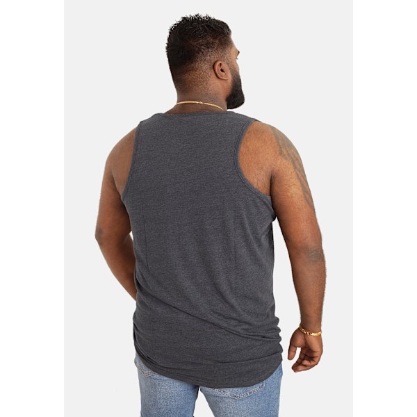 Duke Herr Tanktop Fabio 2 Kingsize 7XL Kolgrå Melange Charcoal Melange 7XL