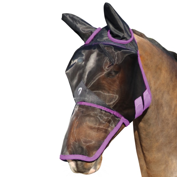 Hy Mesh Horse Flugmask med öron & näsa Small Pony Black/Grape Black/Grape Royal Small Pony