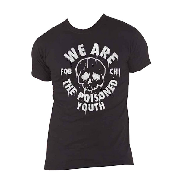 Fall Out Boy Unisex Adult Poisoned Youth Bomull T-shirt L Svart Black L