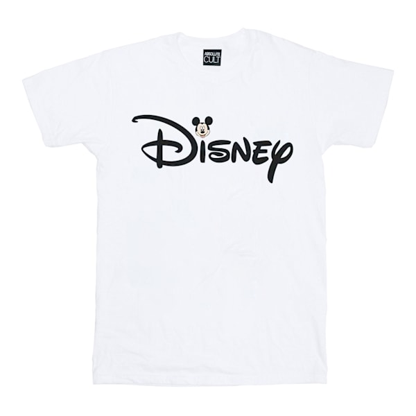 Disney Womens/Ladies Mickey Mouse Logo Head Cotton Boyfriend T-Shirt White 4XL