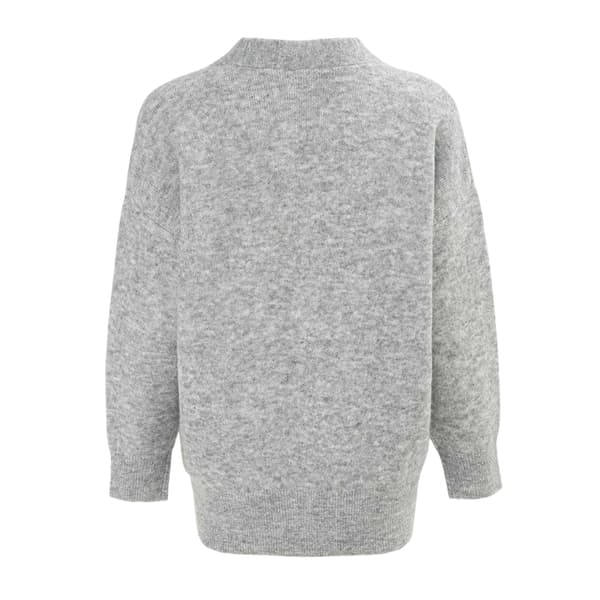 Miso Dam/Dam Texturerad Stickad Kofta 10 UK Grå Grey 10 UK