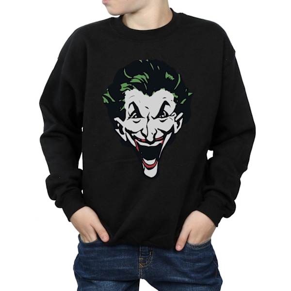 DC Comics Pojkar The Joker Stor Ansikte Sweatshirt 7-8 År Svart Black 7-8 Years