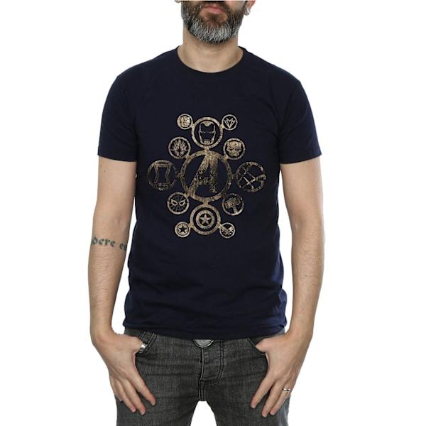 Avengers Infinity War Herr Ikoner Bomull T-shirt M Marinblå Navy Blue M