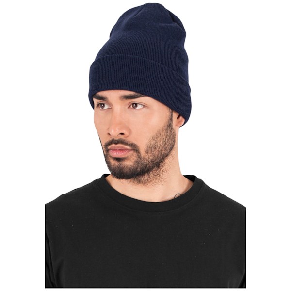 Flexfit Unisex Lång Stickad Mössa One Size Marinblå Navy One Size