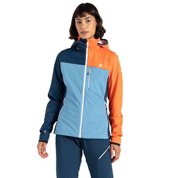 Dare 2B Dam/Dam Lexan Färgblock Softshelljacka 18 U Niagara Blue/Satsuma 18 UK