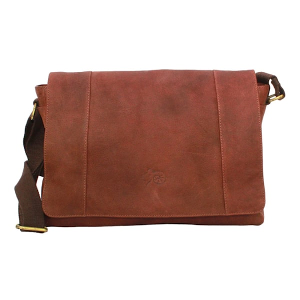Eastern Counties Leather Jacob Distressed Läder Messenger Bag Tan One Size