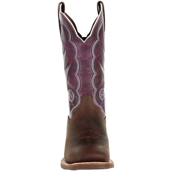 Durango Dam/Damer Lady Rebel Pro Cowboy-stövlar i fullnarvläder Oilded Brown/Plum 4.5 UK
