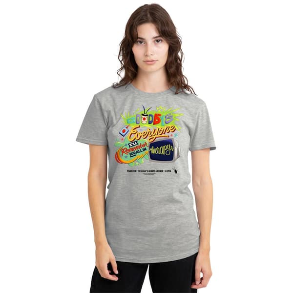 Svampbob Fyrkant Dam/Dam Plankton Terapi T-shirt S Athletic Heather S