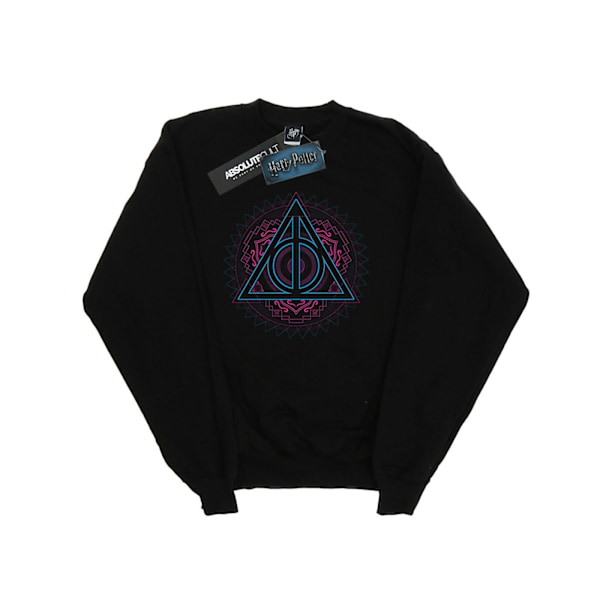 Harry Potter Dam/Kvinnor Neon Dödsreliker Sweatshirt XL B Black XL