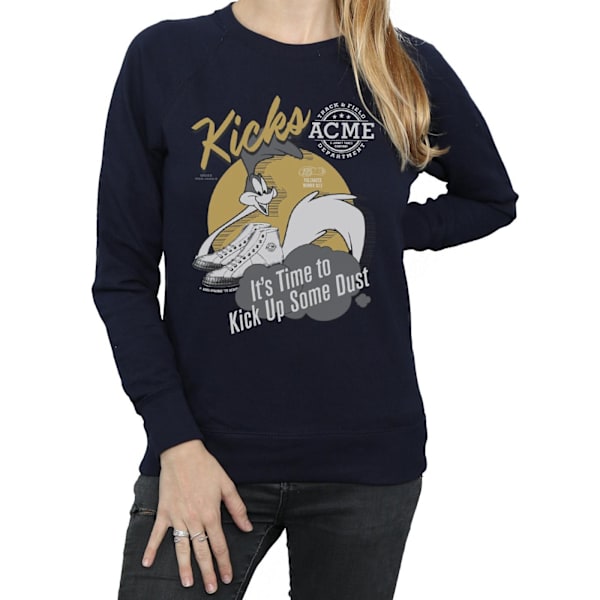 Looney Tunes Dam/Damer Road Runner Kicks Sweatshirt XL Marinblå Navy Blue XL
