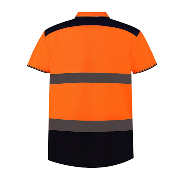Yoko Vuxen Unisex Tvåfärgad Kortärmad Poloskjorta L Orange/Marin Orange/Navy L
