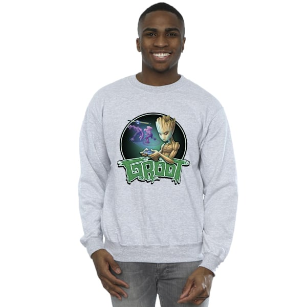 Marvel Herr Guardians Of The Galaxy Groot Gaming Ring Sweatshirt Sports Grey L