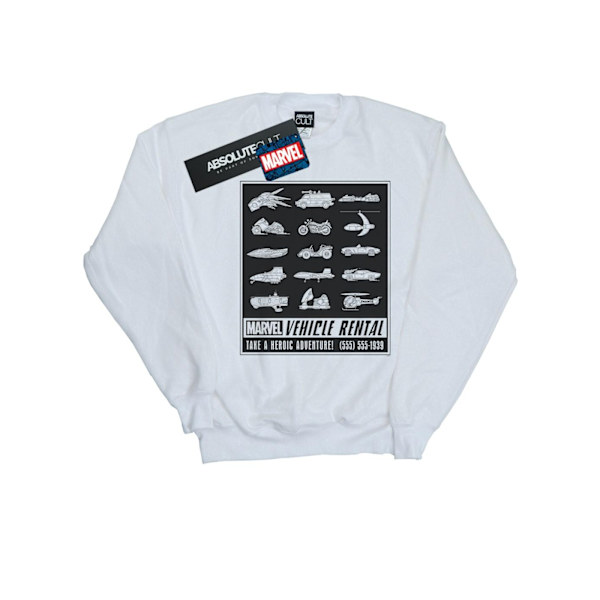 Marvel Boys Vehicle Rentals Mono Sweatshirt 12-13 år Vit White 12-13 Years