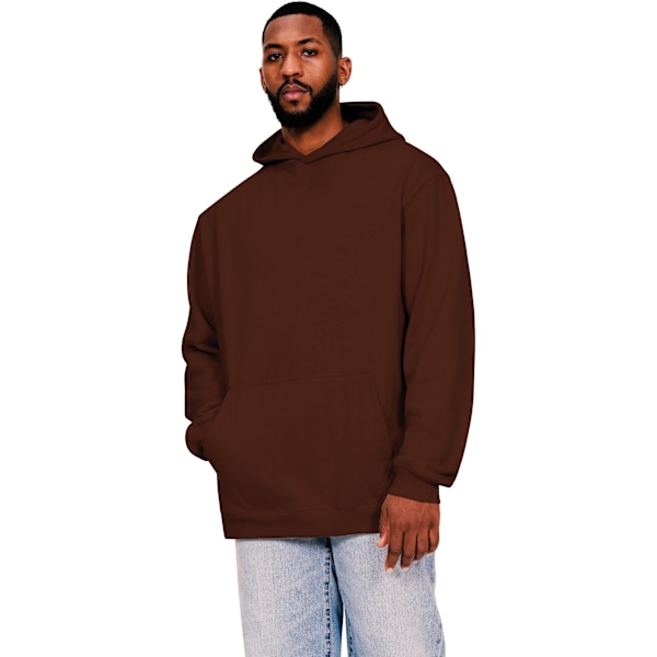 Casual Classics Herr Ringspun Bomull Hög Överdimensionerad Hoodie M Ch Chocolate M