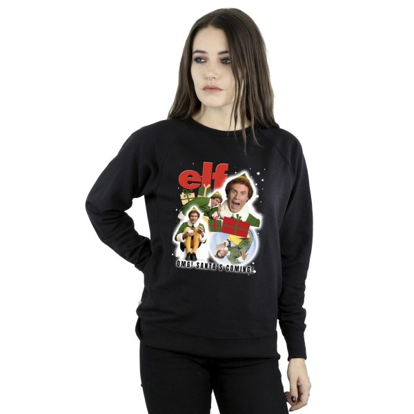 Elf Dam/Damer Buddy Collage Sweatshirt XL Svart Black XL