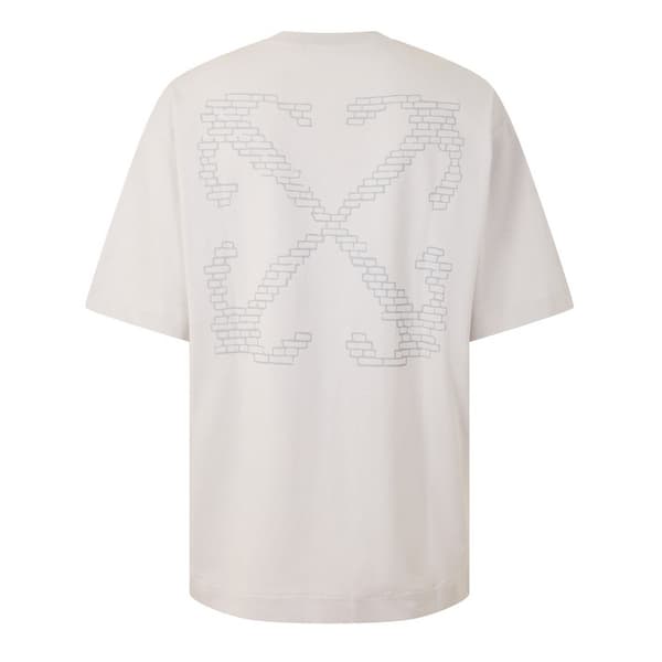 Off White Herr Brics Bomull Regular T-Shirt M Ljus Sten Light Stone M