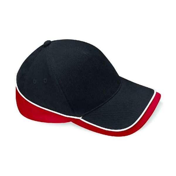 Beechfield Teamwear Competition Cap En Storlek Svart/Klassisk Röd/ Black/Classic Red/White One Size