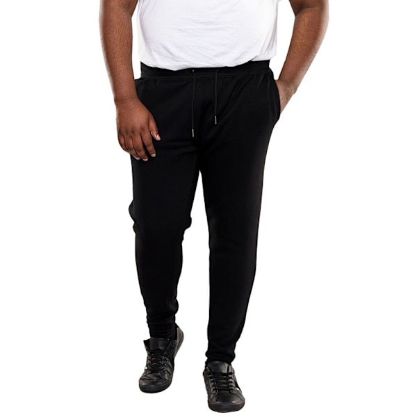 Duke Herr Joggingbyxor D555 Brandon Cuffed Kingsize 4XL Svart Black 4XL