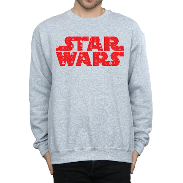 Star Wars Jultröja med logotyp för män, XXL, Sports Grey Sports Grey XXL