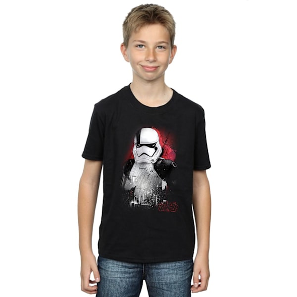 Star Wars Boys The Last Jedi Stormtrooper Borstad T-shirt 9-11 Black 9-11 Years