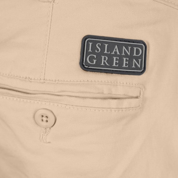 Island Green Herr Stretch Chino Avsmalnande Golfbyxor 34S Sten Stone 34S