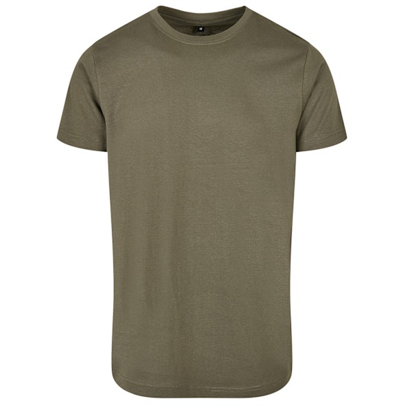 Bygg ditt varumärke Herr Basic Rundhalsad T-shirt 4XL Oliv Olive 4XL