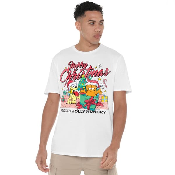 Garfield Herr Jul T-shirt L Vit White L