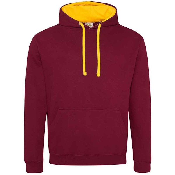Awdis Dam/Dam Varsity Hoodie XXL Bourgogne/Guld Burgundy/Gold XXL