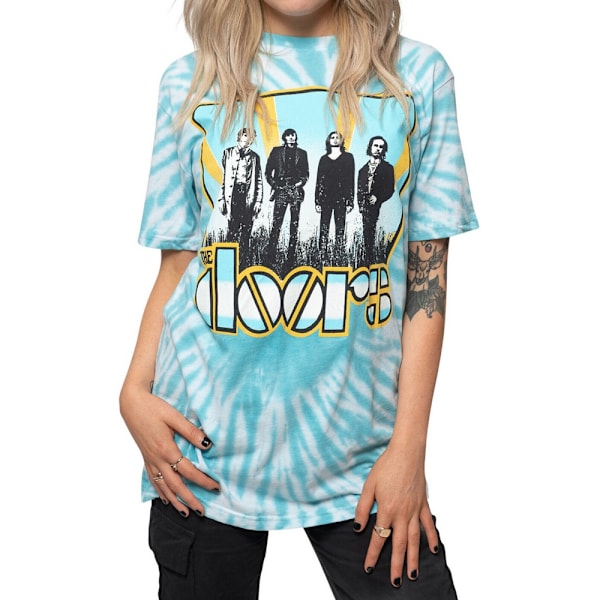 The Doors Unisex Adult Waiting For The Sun Tie Dye T-Shirt M Li Light Blue M