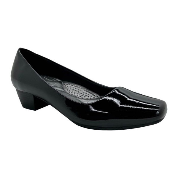 Boulevard Dam/Dam Patent PU Low Heel Court Shoes 5 UK Bla Black 5 UK
