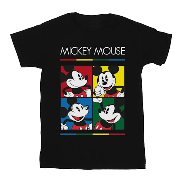 Disney Boys Mickey Mouse Square Colour T-Shirt 9-11 år Svart Black 9-11 Years