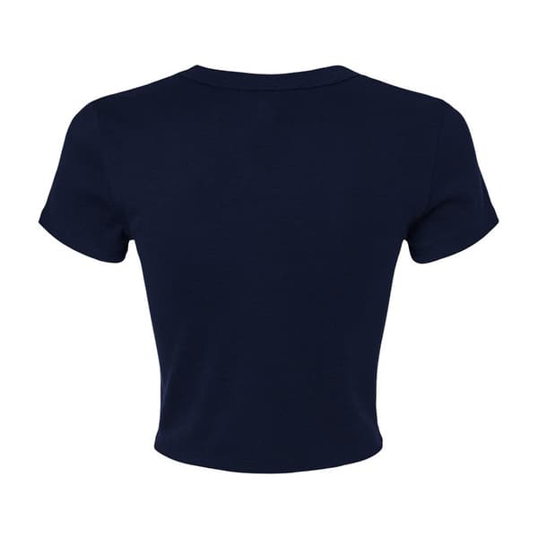 Bella + Canvas Dam/Kvinnor Micro-Rib Crop Top L Enfärgad Svart B Solid Black Blend L