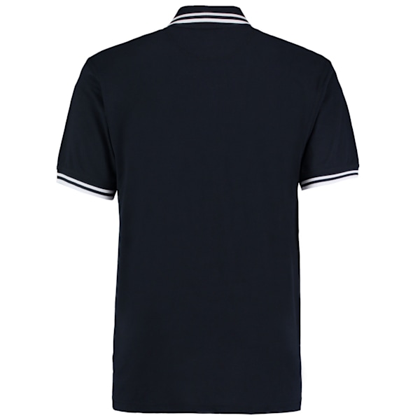 Kustom Kit Herr Tipped Cotton Pique Poloshirt XXL Marinblå/Vit Navy/White XXL