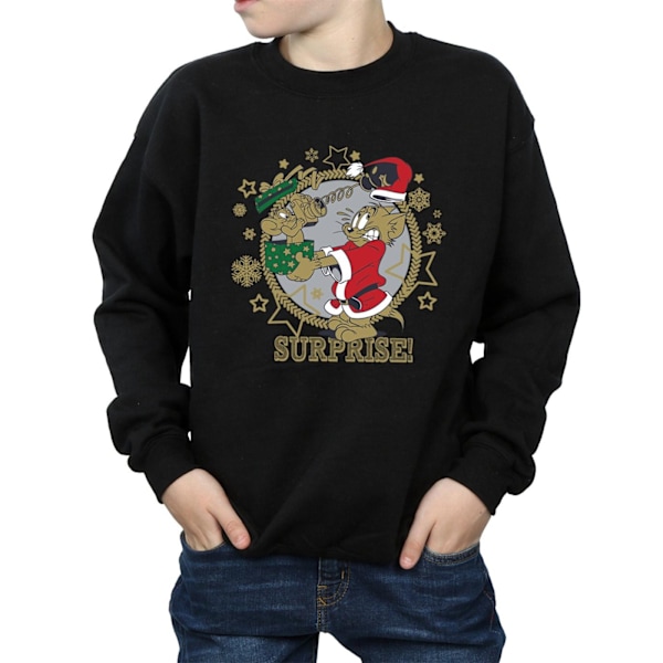 Tom And Jerry Boys Julöverraskning Sweatshirt 7-8 År Svart Black 7-8 Years