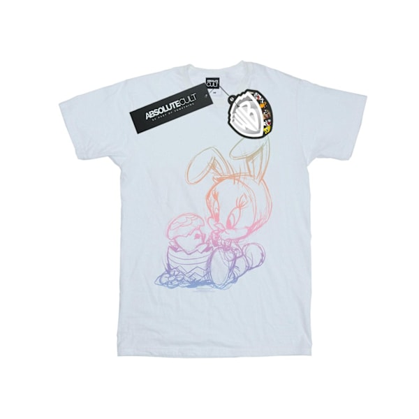 Looney Tunes Dam/Damer Tweety Pie Påskägg Skiss Bomull White M