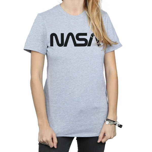 NASA Womens/Ladies Modern Logo Boyfriend T-Shirt 3XL Sports Gre Sports Grey 3XL