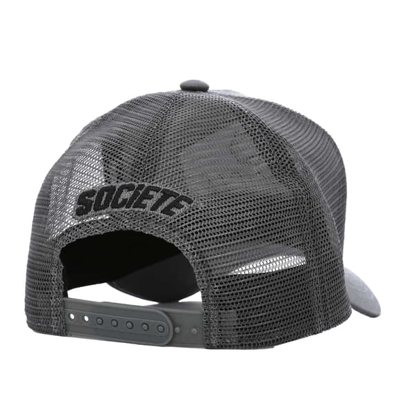 Societe Noir Plate Logo Curved Peak Sport Trucker Cap One Size Grey/Black One Size