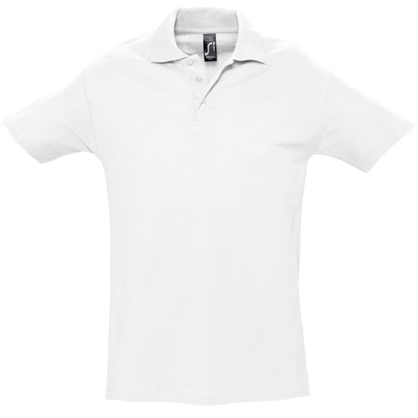 SOLS Herr Spring II Kortärmad Tungvikts Poloskjorta 4XL Vit White 4XL
