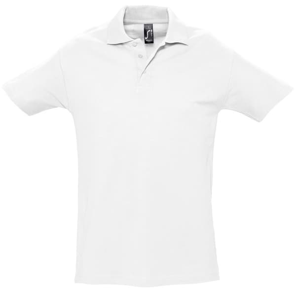 SOLS Herr Spring II Kortärmad Tungvikts Poloskjorta S Vit White S