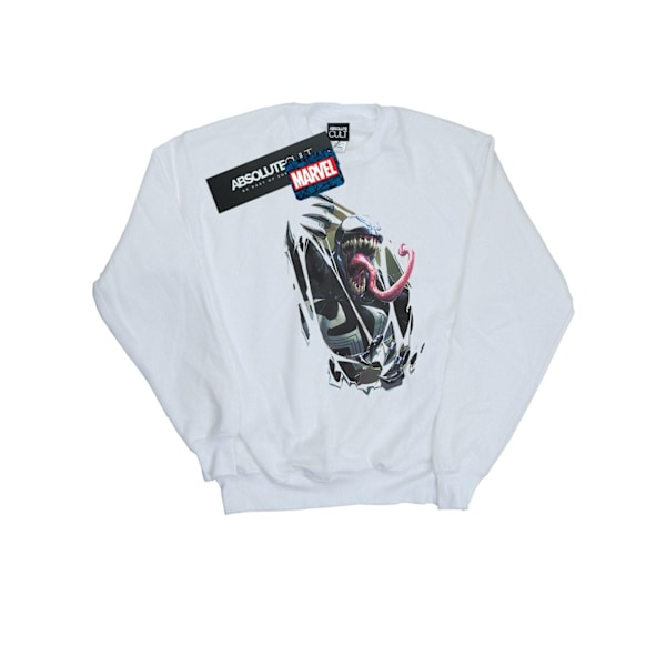 Marvel Boys Venom Inside Me Sweatshirt 7-8 år Vit White 7-8 Years