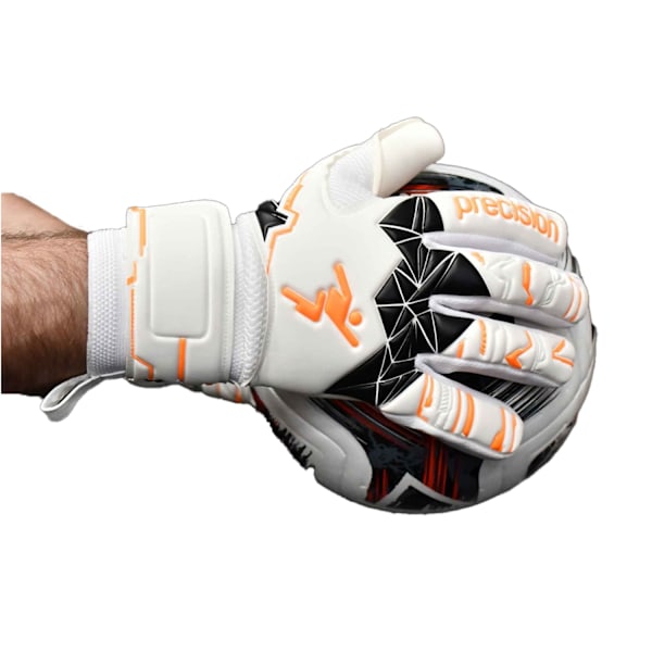 Precision Fusion X Negativ Replika Målvaktshandskar för Barn/Ungdom White/Fluorescent Orange/Black 4