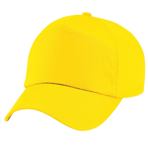 Beechfield Plain Unisex Junior Original 5 Panel Baseball Cap På Yellow One Size