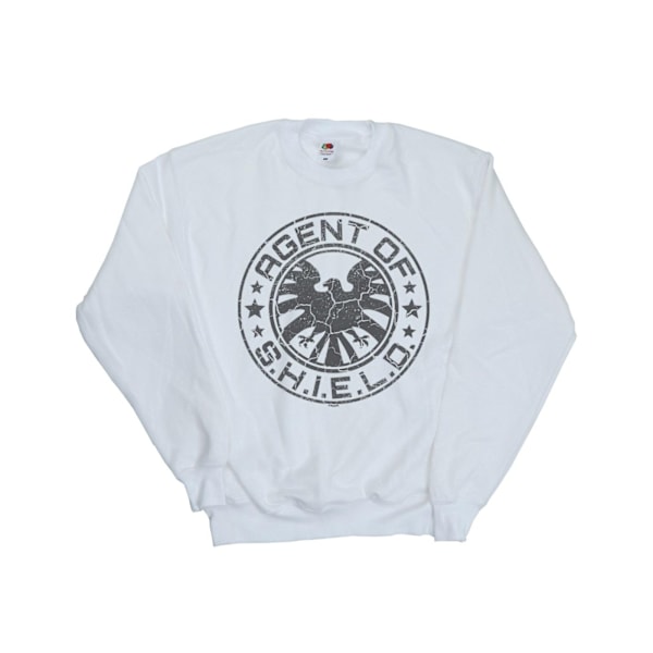 Marvel Girls Avengers Shield Beaten Circle Sweatshirt 3-4 år White 3-4 Years